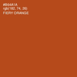 #B64A1A - Fiery Orange Color Image